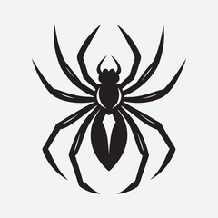 Spider  silhouette black vector art , Spidesilhouette vector art illustration.
