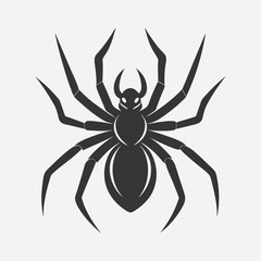 Spider  silhouette black vector art , Spidesilhouette vector art illustration.
