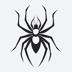 Obraz premium Spider silhouette black vector art , Spidesilhouette vector art illustration. 
