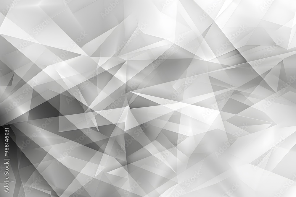 Poster Abstract Grey and White Geometric Background with Sharp Angles and Layers