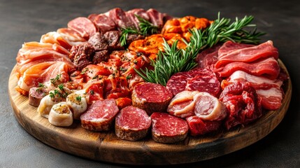 assortment of meats on display, promoting carnivore diet through protein-rich foods in an appealing way