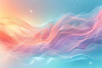 Ethereal Waves of Colorful Light and Soft Textures