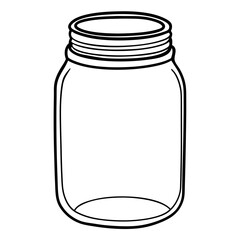 A jar is drawn in black and white