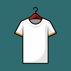 A white shirt hanging on a hanger