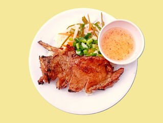 Cơm tấm (Vietnamese cuisene) in Ho Chi Minh City, Vietnam