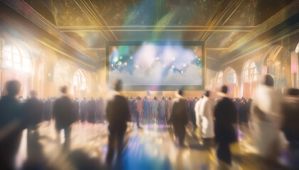 Naklejka premium people in a concert hall