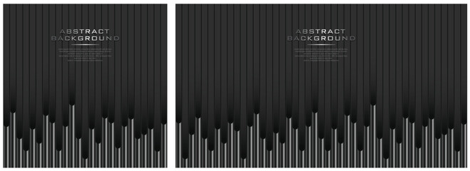 Abstract pipe shape Metal Background Vector EPS. Dark vertical steel bar pattern background template. Metal texture surface or galvanize steel. Phone wallpaper. 3d rendering EPS.