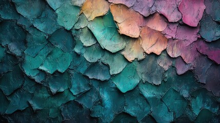 Fototapeta premium Abstract Impasto Painting with Textured Surface, Thickly Applied Paint Creating Three-Dimensional Peaks and Valleys
