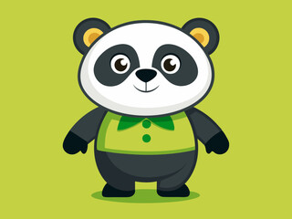 Cute panda character vector design