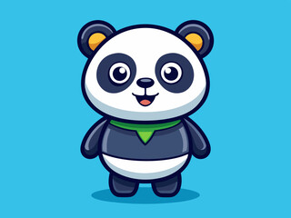 Cute panda character vector design