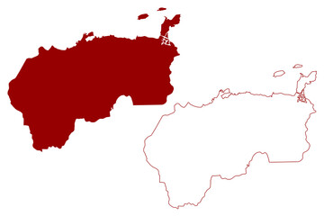 Hofe District (Switzerland, Swiss Confederation, Canton of Schwyz) map vector illustration, scribble sketch Bezirk Höfe map