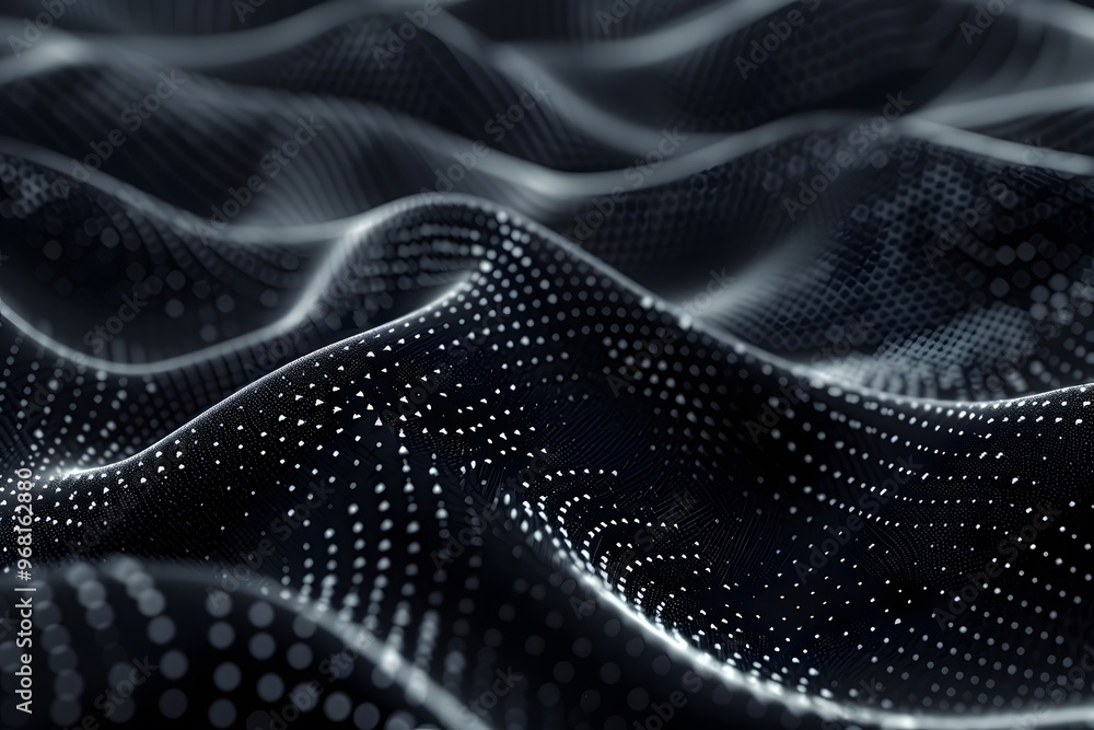 Poster abstract waves of light: a stunning visualization of digital patterns