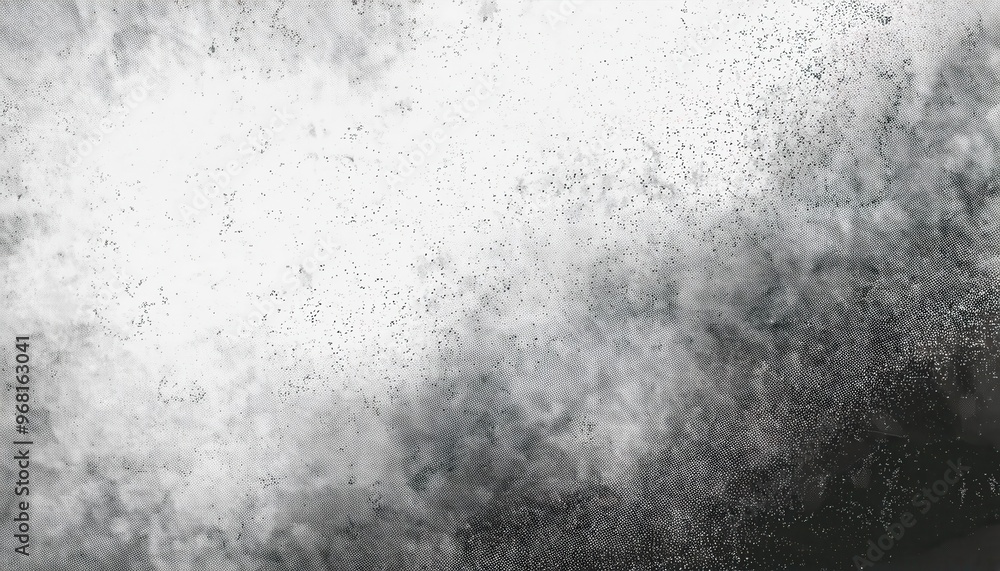 Poster Abstract Ethereal Fog. Soft Gradient of Misty Grayscale Textures with Subtle Splatter and Brushstroke Details Blending into a Dreamlike, Light-Infused Cloudscape