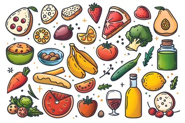 A Colorful Array of Fresh Fruits, Vegetables, and Healthy Foods