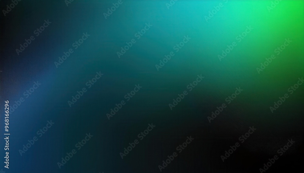 Poster Serene Gradient Horizon. Vibrant Shades of Green to Deep Blue Creating a Tranquil Abstract Backdrop Evoking Depth and Calmness in a Modern Minimalist Style