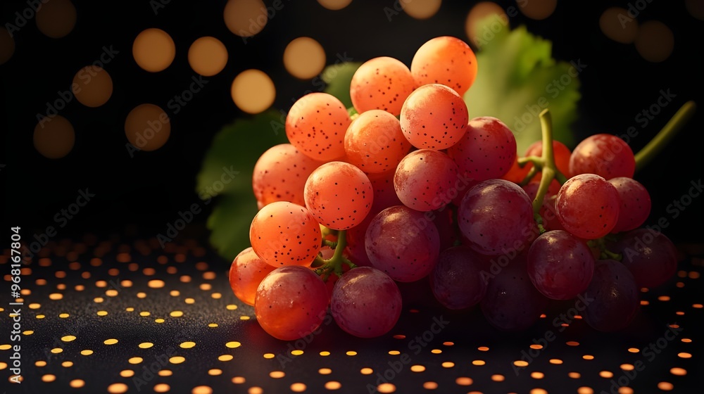 Poster radiant grape glowing with dark lighting effect image