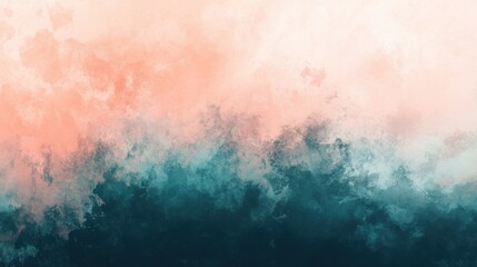 Fototapeta premium A blurry background, a digital painting, abstract illusionism, rose pink, dark gray, off-white, and bright orange, gradient and patterns wallpaper, grainy poster art, ocean blue and chartreuse