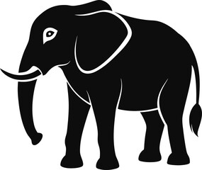 Elephant animal silhouette vector illustration