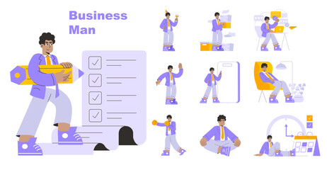 Businessman. Flat Vector Illustration