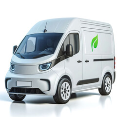 Naklejka premium Delivery transport electric eco friendly