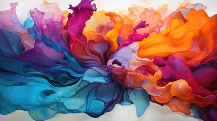 Abstract colorful fluid art