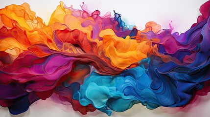 Abstract colorful ink swirls
