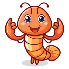 crawfish cartoon illustration, Clipart Hand drawn cartoon graphic design icon