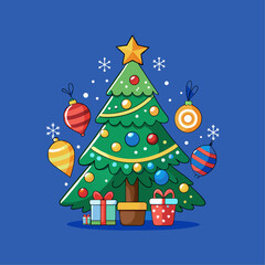 christmas tree with gifts