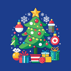 christmas tree with gifts