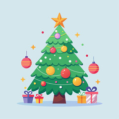 christmas tree with gifts