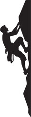 climber silhouette design vector art illustration