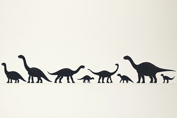 Dinosaur size comparison diagram showcasing various species in silhouette