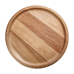Wooden Serving Tray Isolated on Transparent Background