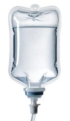Medical IV Bag Isolated on Transparent Background