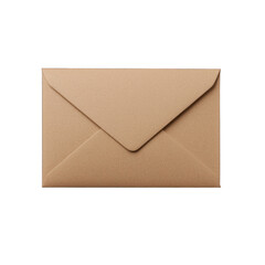 A simple, elegant brown envelope perfect for letters, cards, or invitations. Ideal for personal or professional use. transparent background