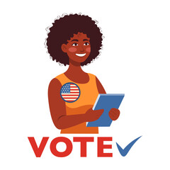 African American Woman Voter, 2024 USA Election