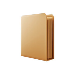 A sleek golden folder displaying organized documents, symbolizing efficiency in file management and content organization. transparent background
