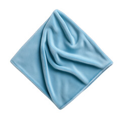 A soft blue blanket draped elegantly, perfect for adding comfort and style to any room or for cozying up on a chilly evening. transparent background