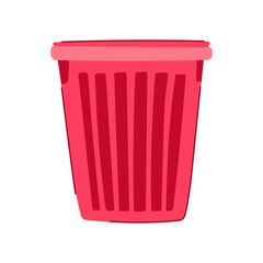 storage laundry basket plastic cartoon. clothes hamper, organizer container, durable lightweight storage laundry basket plastic sign. isolated symbol vector illustration