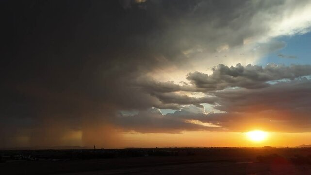 Desert Sunrise and Storm