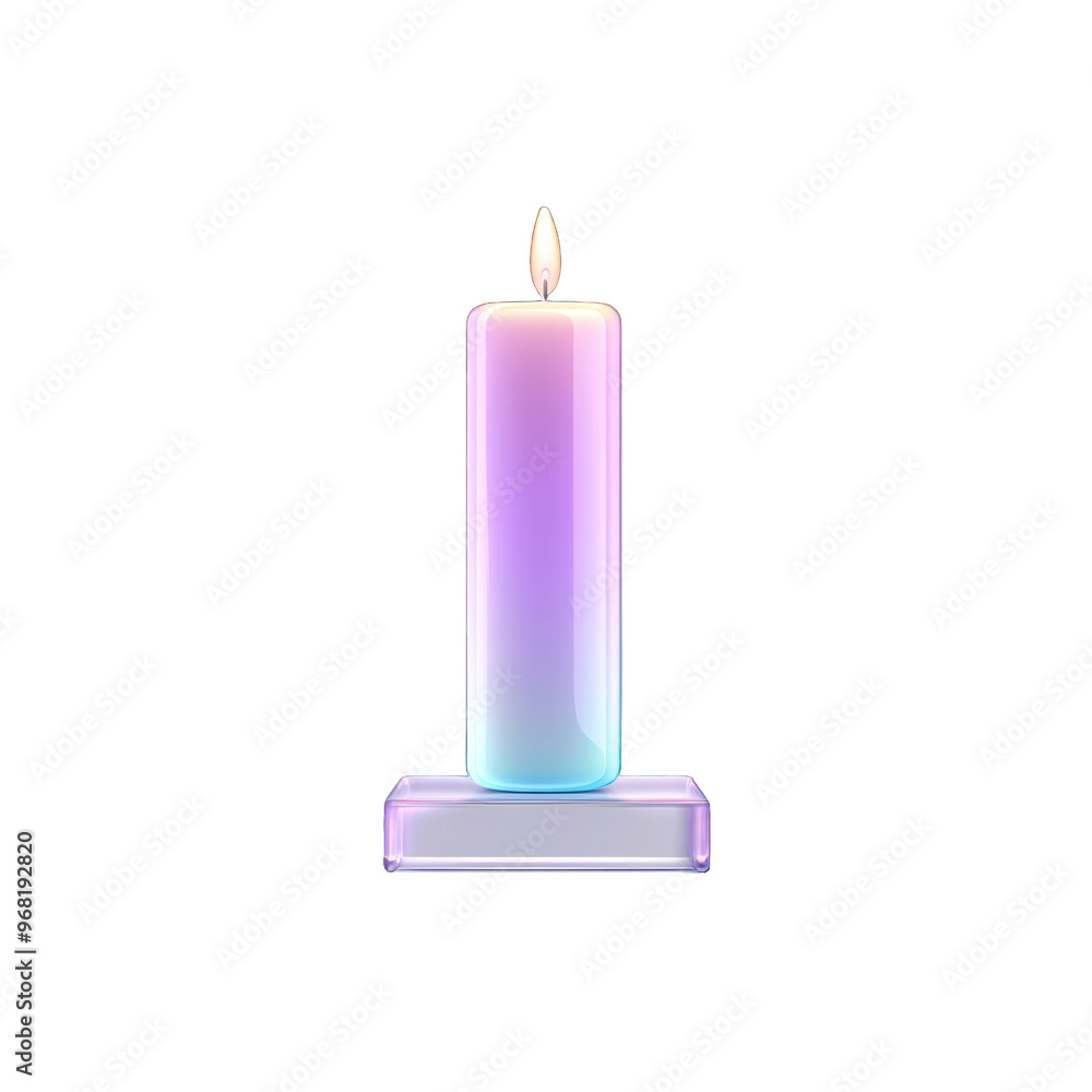 Poster a vibrant candle glowing softly, ideal for creating a warm and inviting atmosphere in any setting. t