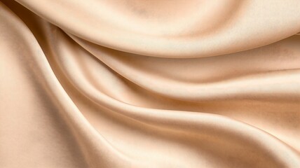 Obraz premium Beige cloth waves. Nude color fabric with soft waves. Abstract wavy folds. Modern luxury silk wave drapes background.
