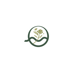 Letter O logo initial. isolated on white background. Decorative style icon for brand identity. Leaf, plant, flower petals font monogram. Elegant circle frame.