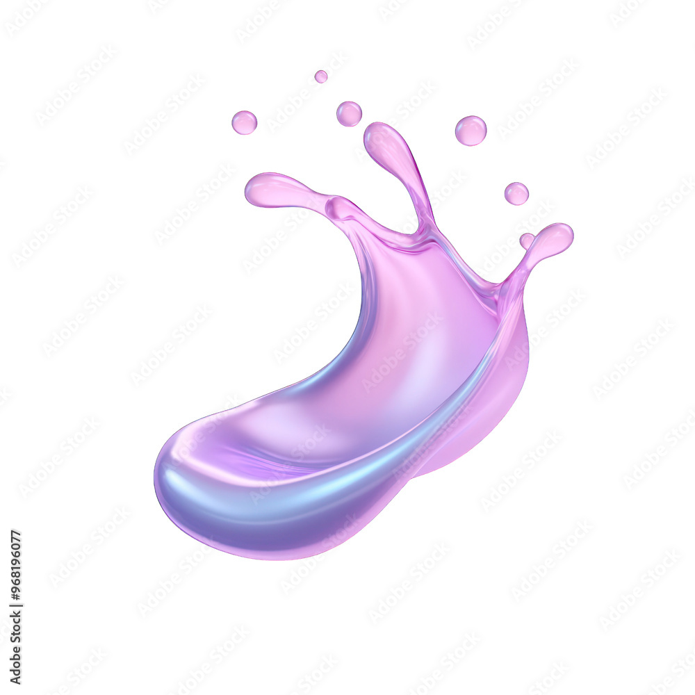 Poster a vibrant splash of pink liquid with soft curves and dynamic droplets, perfect for creative design p
