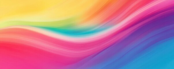 Vibrant abstract background with smooth blended rainbow colors creating a dynamic and energetic visual effect. Perfect for graphic design projects.