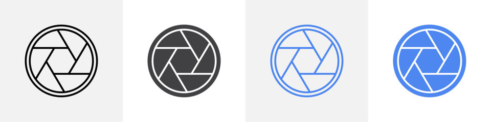 camera lens icon vector set use for web ui or app