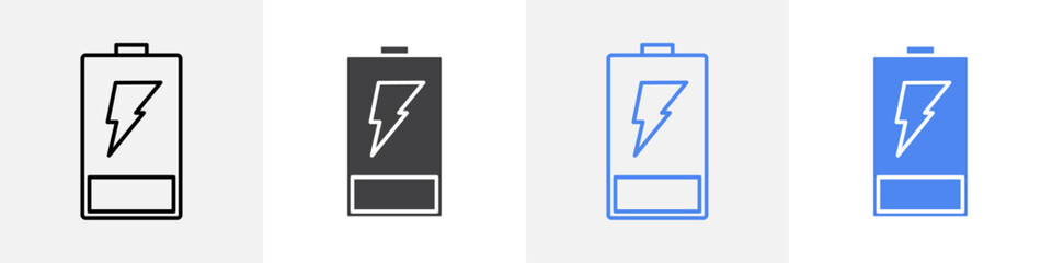 charging icon vector set use for web ui or app