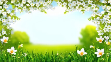 Beautiful light background for a greeting card with delicate flowers 