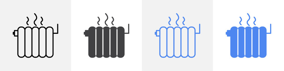 heater icon vector set use for web ui or app