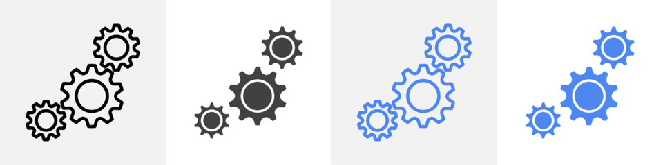 mechanism icon vector set use for web ui or app
